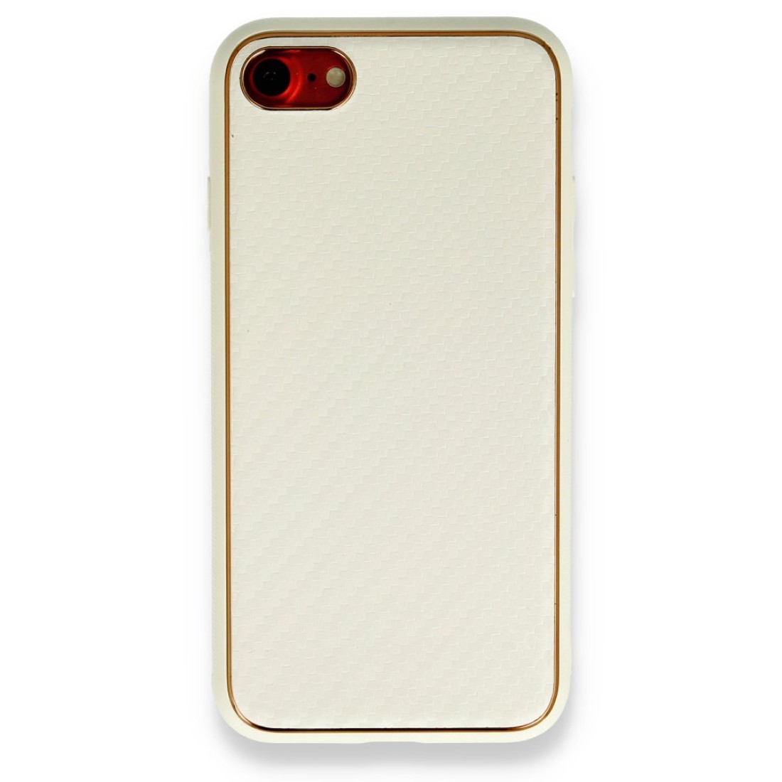 Apple iPhone 8 Kılıf Coco Karbon Silikon - Beyaz