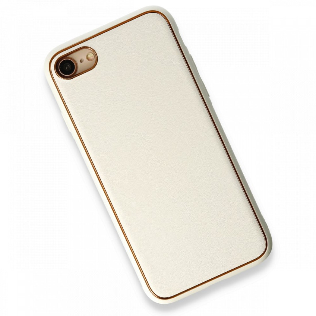 Apple iPhone SE 2020 Kılıf Coco Deri Silikon Kapak - Beyaz