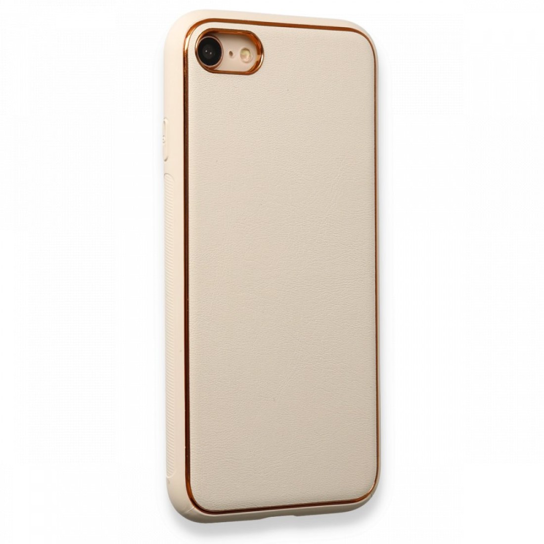 Apple iPhone SE 2020 Kılıf Coco Deri Silikon Kapak - Gold