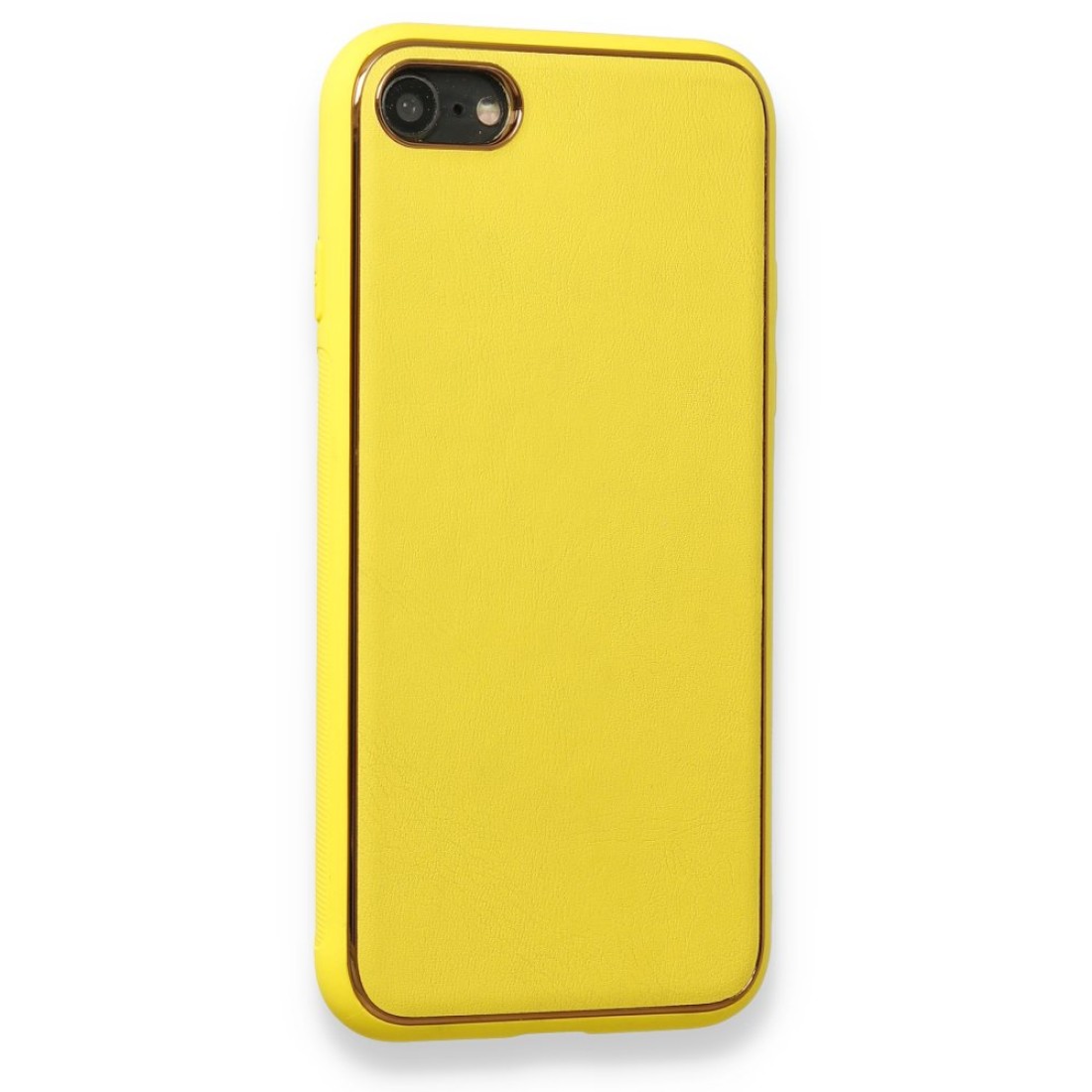 Apple iPhone SE 2020 Kılıf Coco Deri Silikon Kapak - Sarı