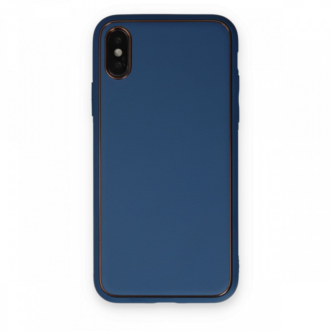 Apple iPhone X Kılıf Coco Deri Silikon Kapak - Açık Mavi
