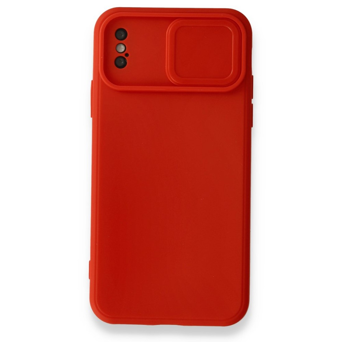 Apple iPhone X Kılıf Color Lens Silikon - Kırmızı
