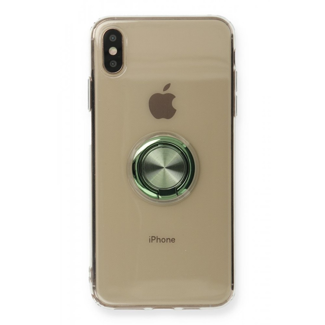 Apple iPhone X Kılıf Gros Yüzüklü Silikon - Yeşil