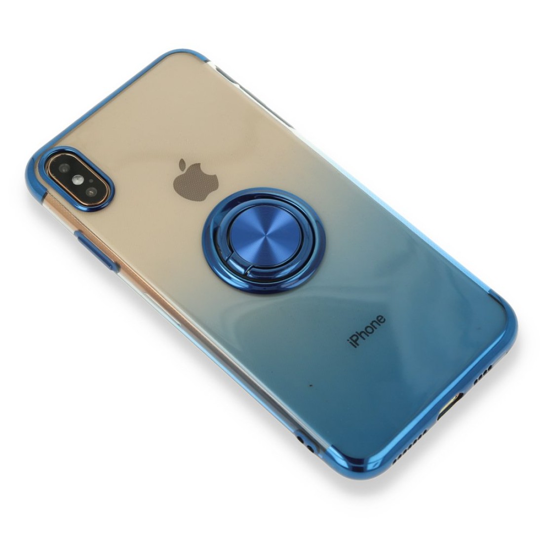 Apple iPhone XS Kılıf Marvel Yüzüklü Silikon - Mavi