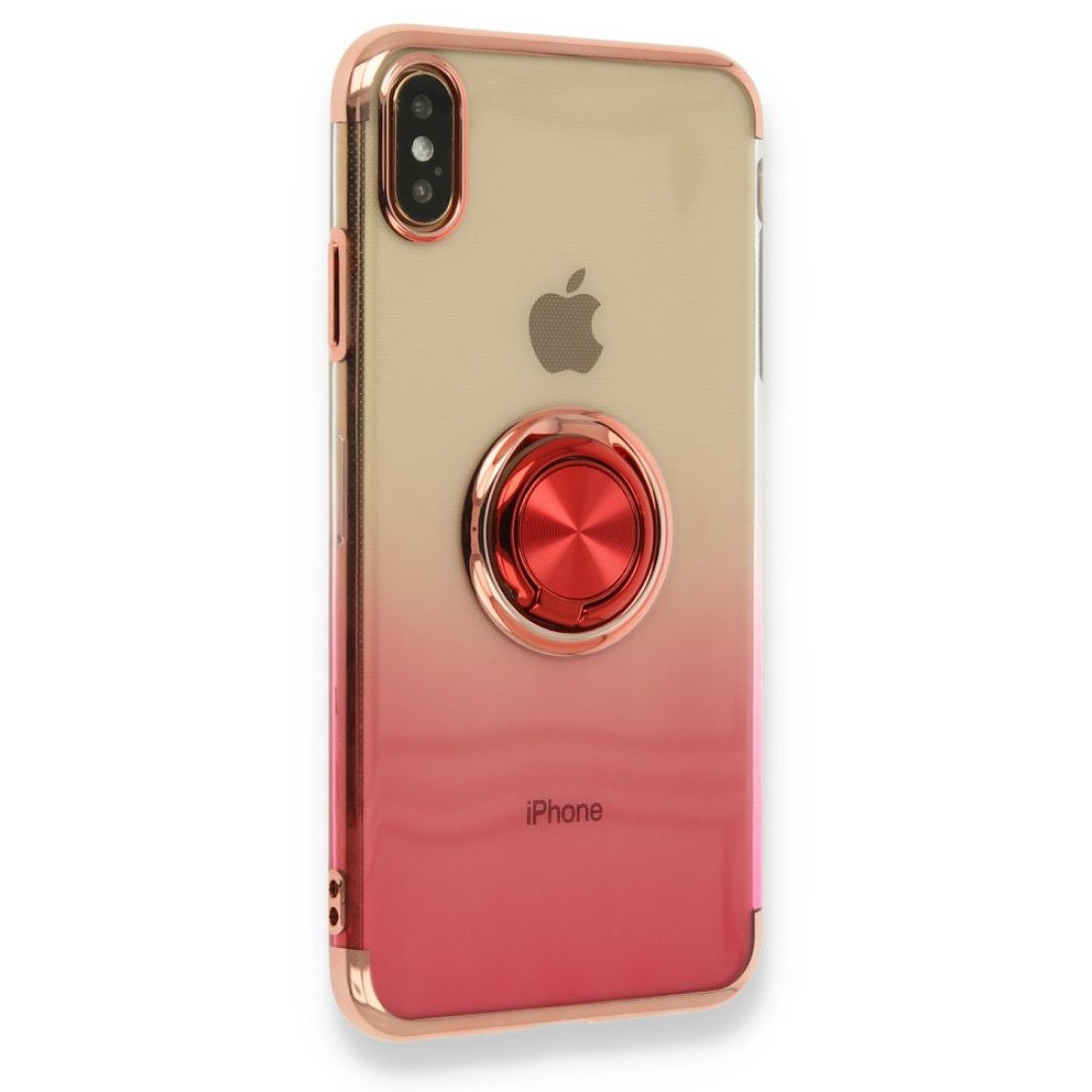 Apple iPhone X Kılıf Marvel Yüzüklü Silikon - Pembe