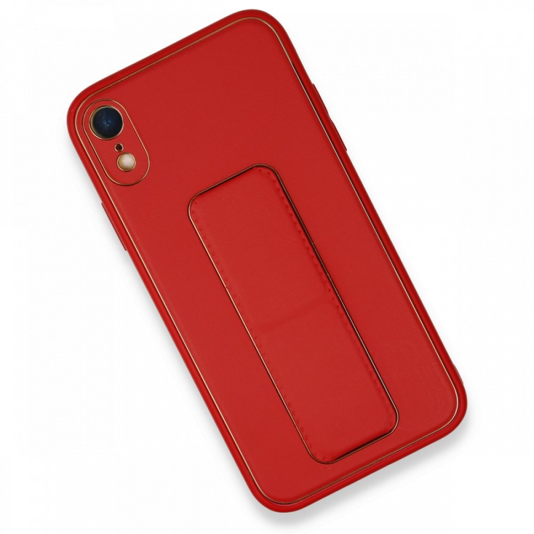 Apple iPhone XR Kılıf Coco Deri Standlı Kapak - Kırmızı