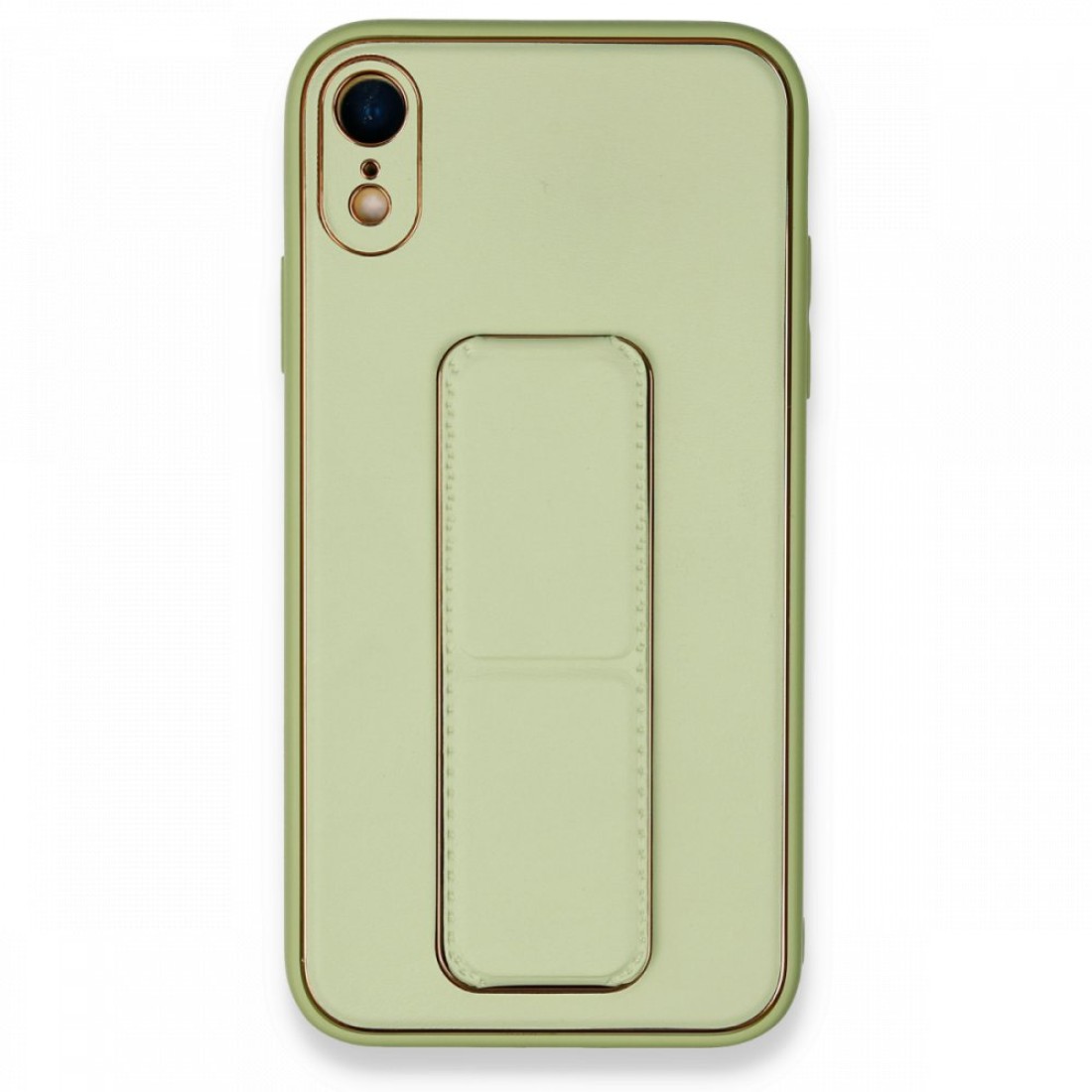 Apple iPhone XR Kılıf Coco Deri Standlı Kapak - Su Yeşili