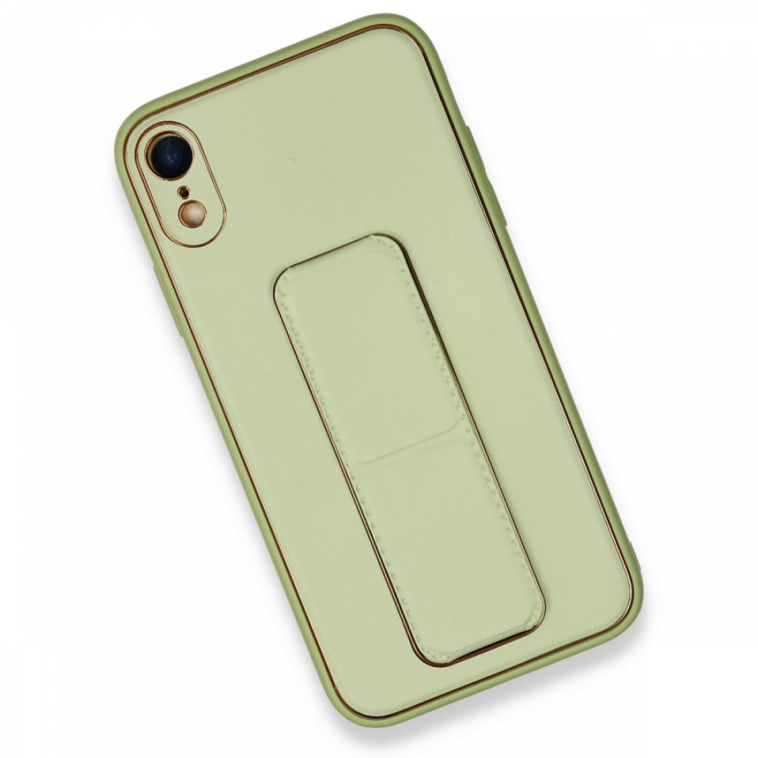 Apple iPhone XR Kılıf Coco Deri Standlı Kapak - Su Yeşili