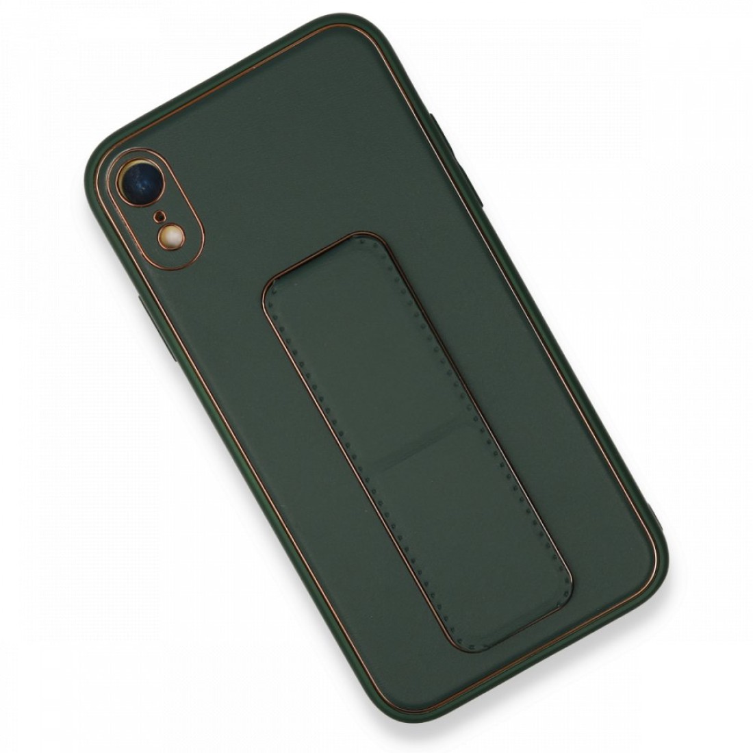 Apple iPhone XR Kılıf Coco Deri Standlı Kapak - Yeşil