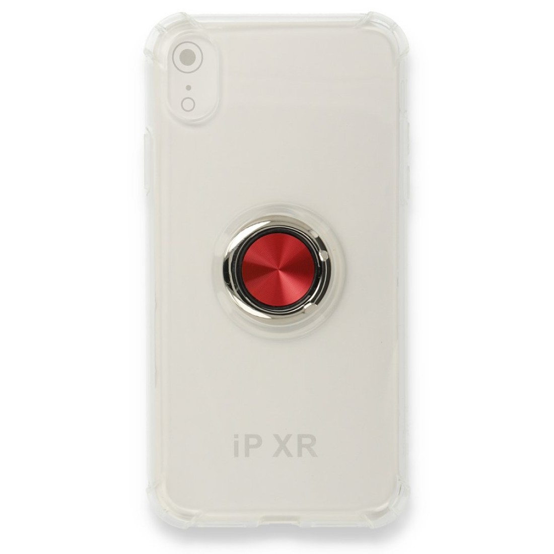 Apple iPhone XR Kılıf Gros Yüzüklü Silikon - Kırmızı