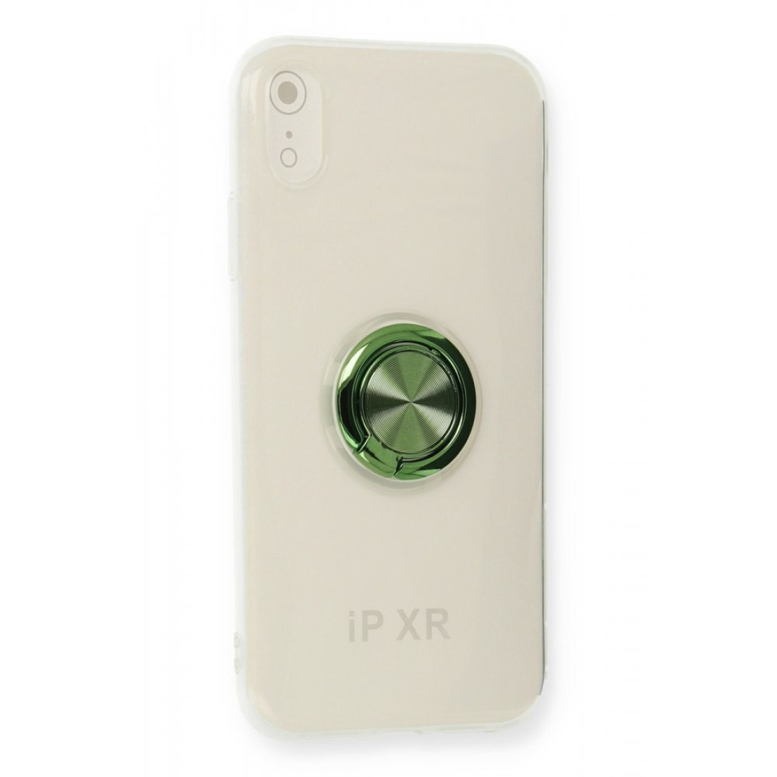Apple iPhone XR Kılıf Gros Yüzüklü Silikon - Yeşil