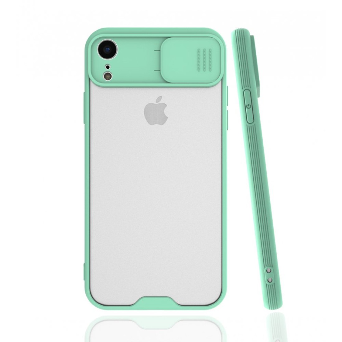 Apple iPhone XR Kılıf Platin Kamera Koruma Silikon - Açık Yeşil