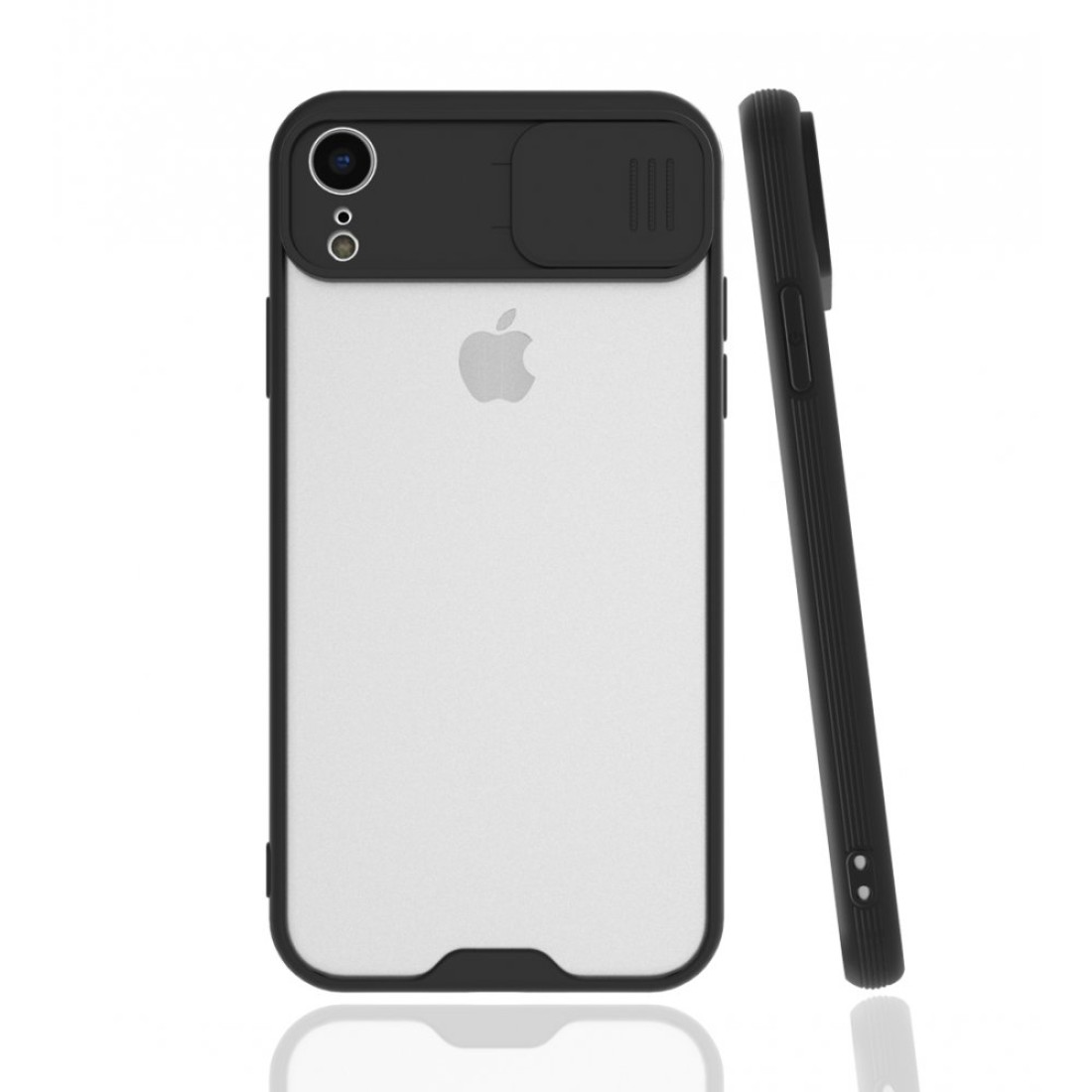 Apple iPhone XR Kılıf Platin Kamera Koruma Silikon - Siyah
