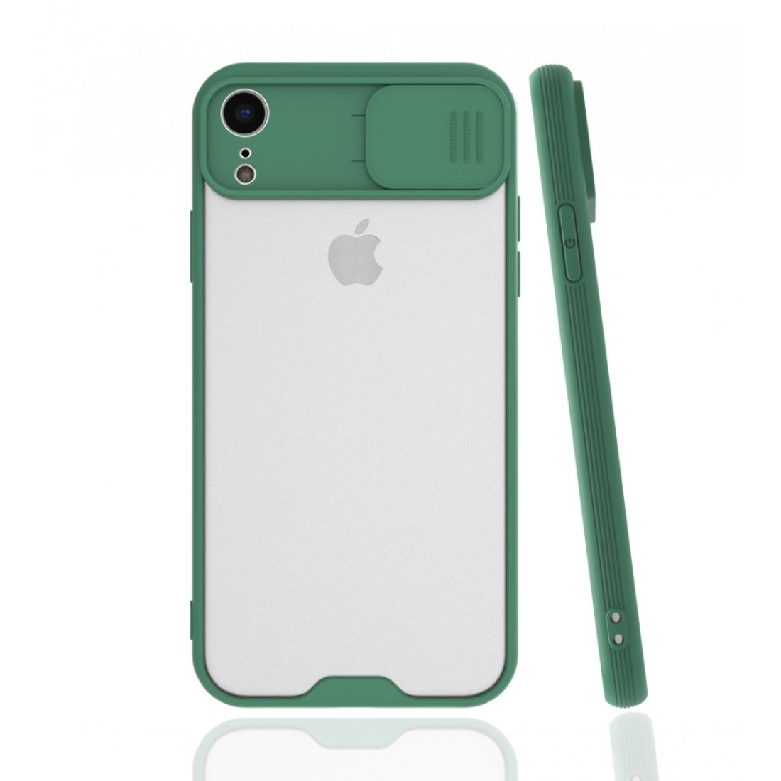 Apple iPhone XR Kılıf Platin Kamera Koruma Silikon - Yeşil