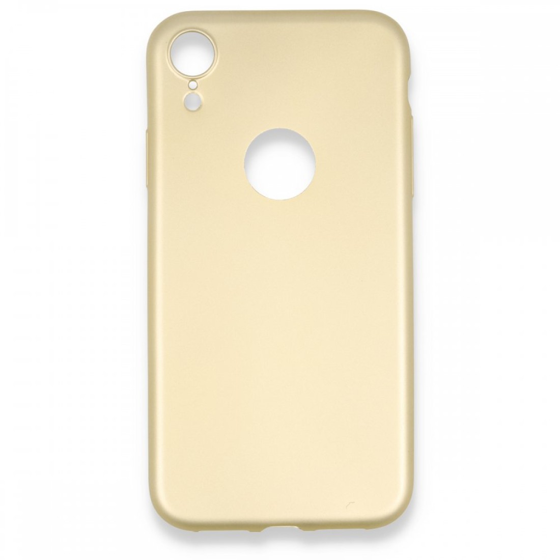 Apple iPhone XR Kılıf Premium Rubber Silikon - Gold