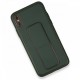 Apple iPhone XS Kılıf Coco Deri Standlı Kapak - Yeşil