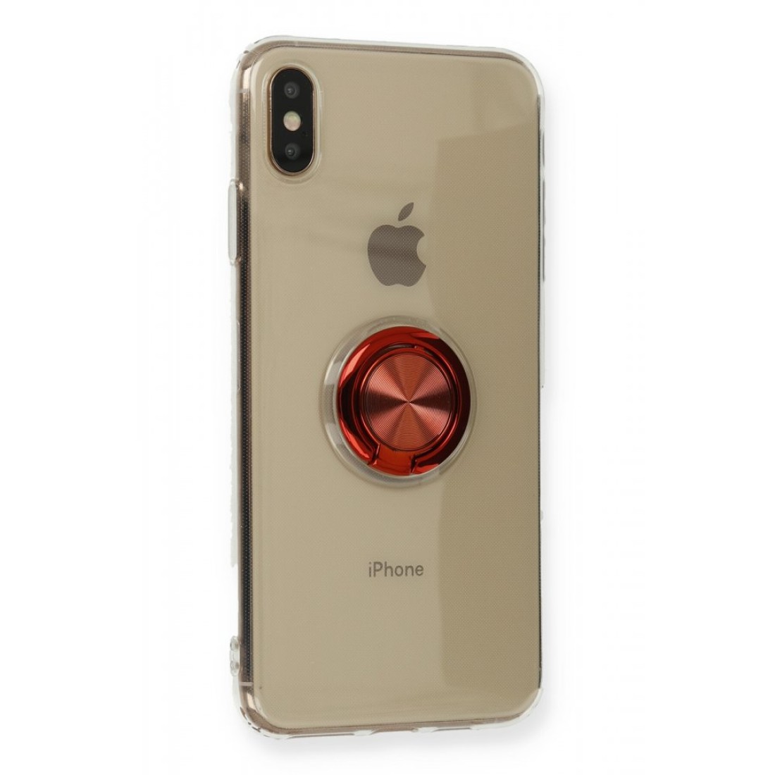 Apple iPhone XS Max Kılıf Gros Yüzüklü Silikon - Kırmızı