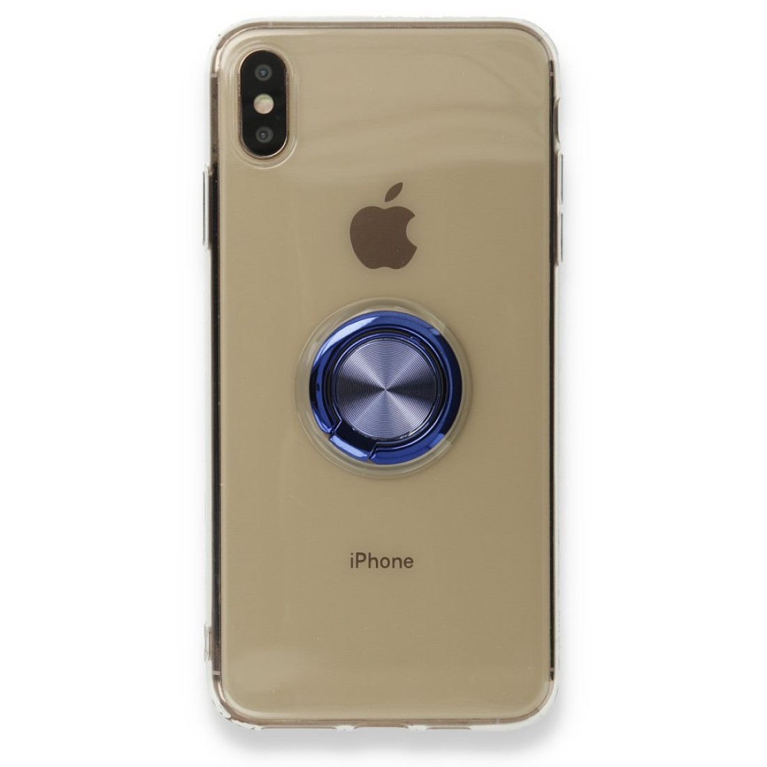 Apple iPhone XS Max Kılıf Gros Yüzüklü Silikon - Mavi