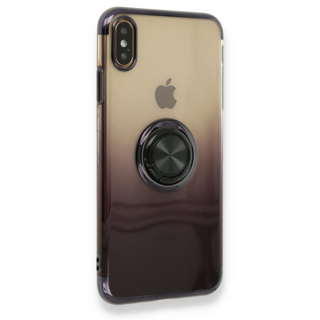 Apple iPhone XS Max Kılıf Marvel Yüzüklü Silikon - Siyah