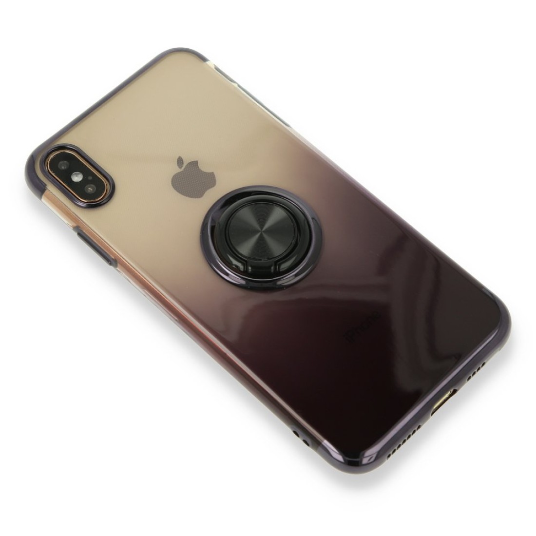 Apple iPhone XS Max Kılıf Marvel Yüzüklü Silikon - Siyah