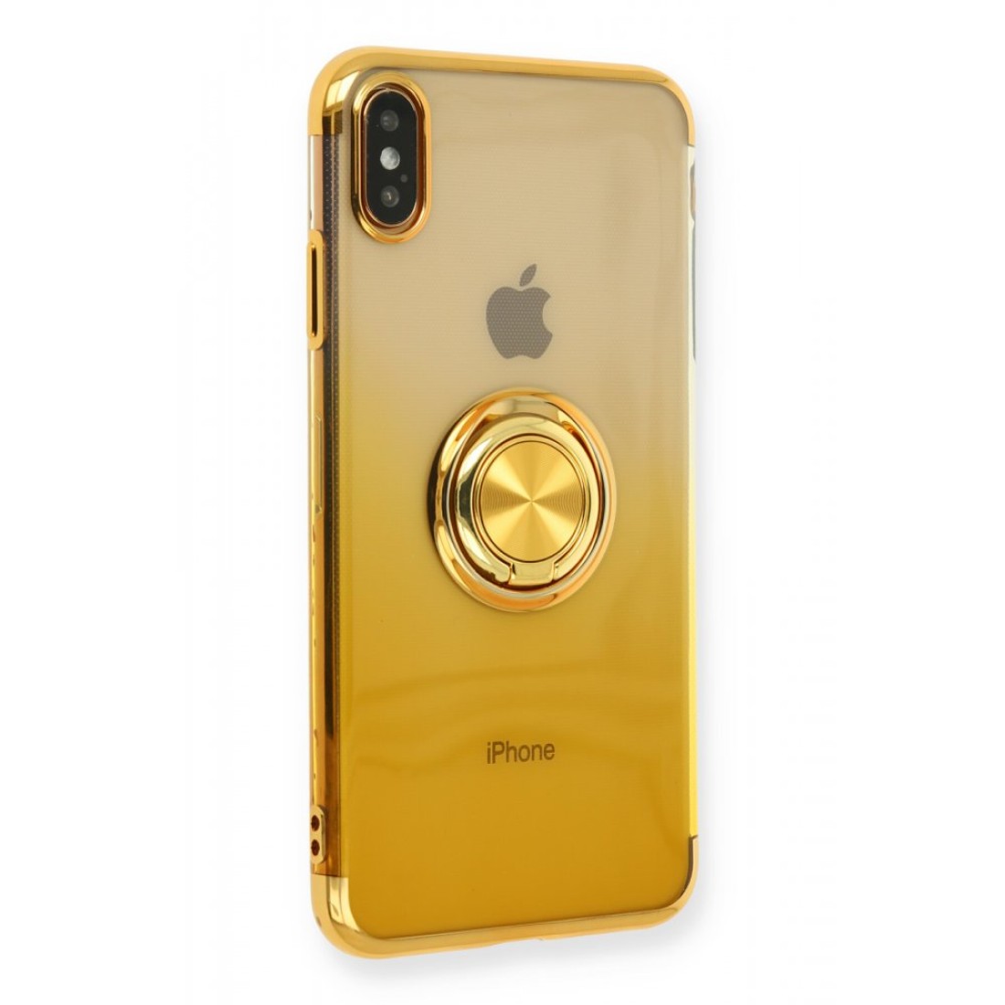 Apple iPhone XS Max Kılıf Marvel Yüzüklü Silikon - Sarı