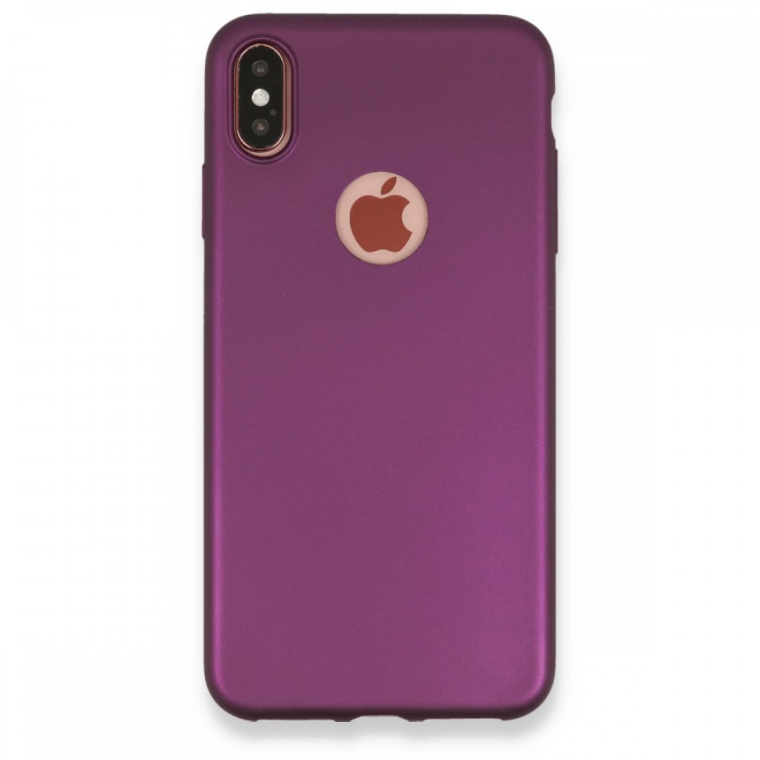 Apple iPhone XS Max Kılıf Premium Rubber Silikon - Mürdüm