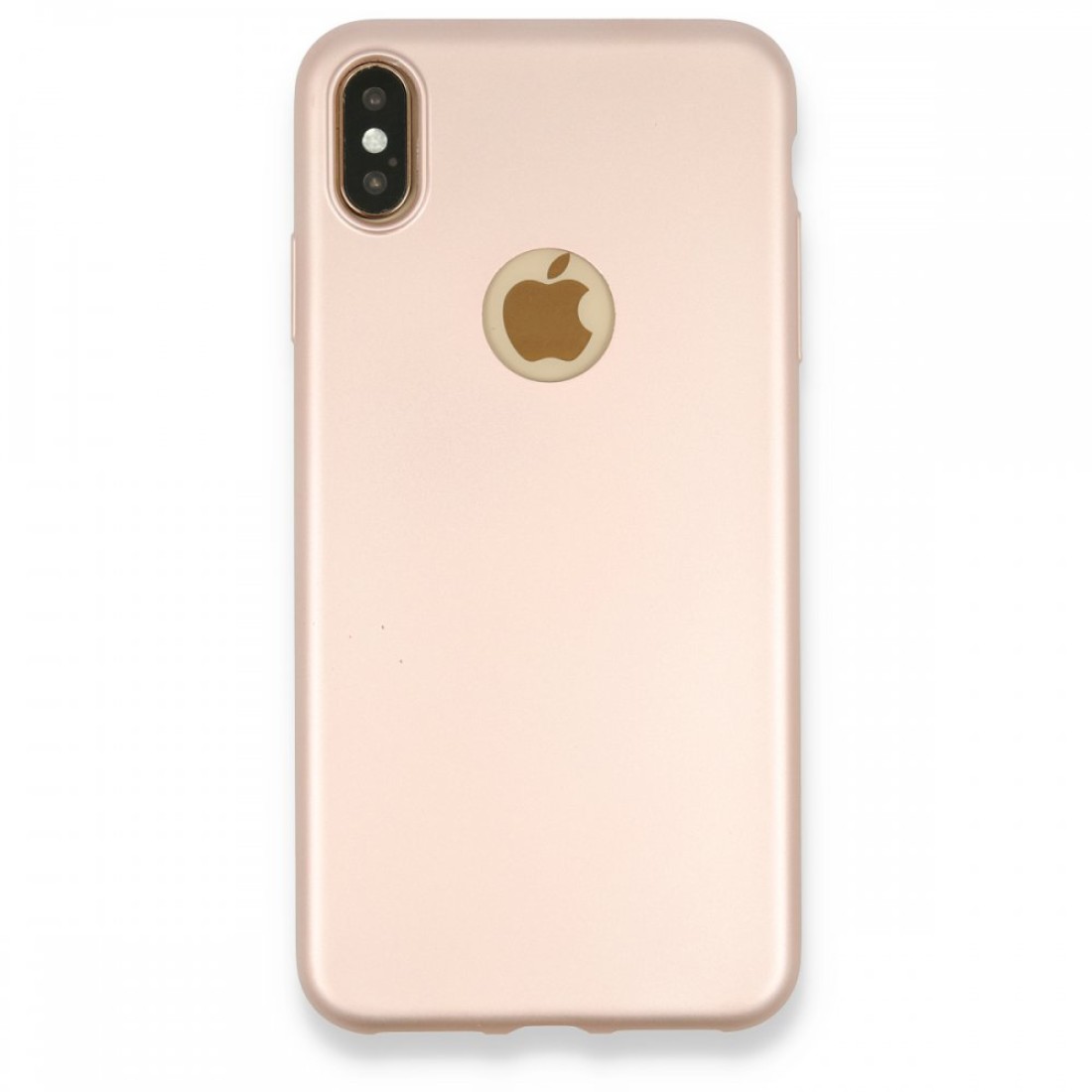 Apple iPhone XS Max Kılıf Premium Rubber Silikon - Rose Gold