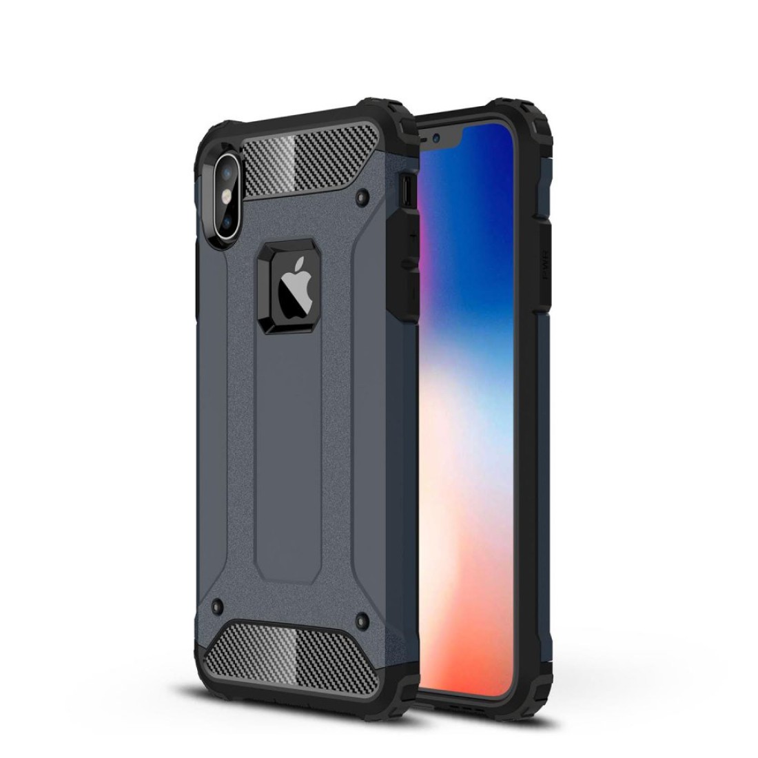 Apple iPhone XS Max Kılıf Tank Silikon Kapak - Lacivert