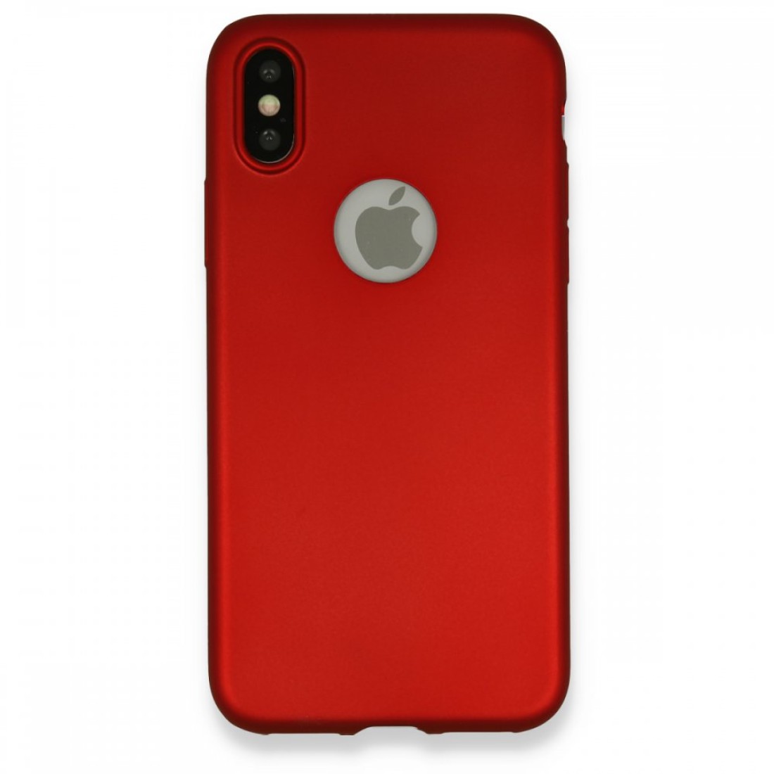 Apple iPhone XS Kılıf Premium Rubber Silikon - Bordo