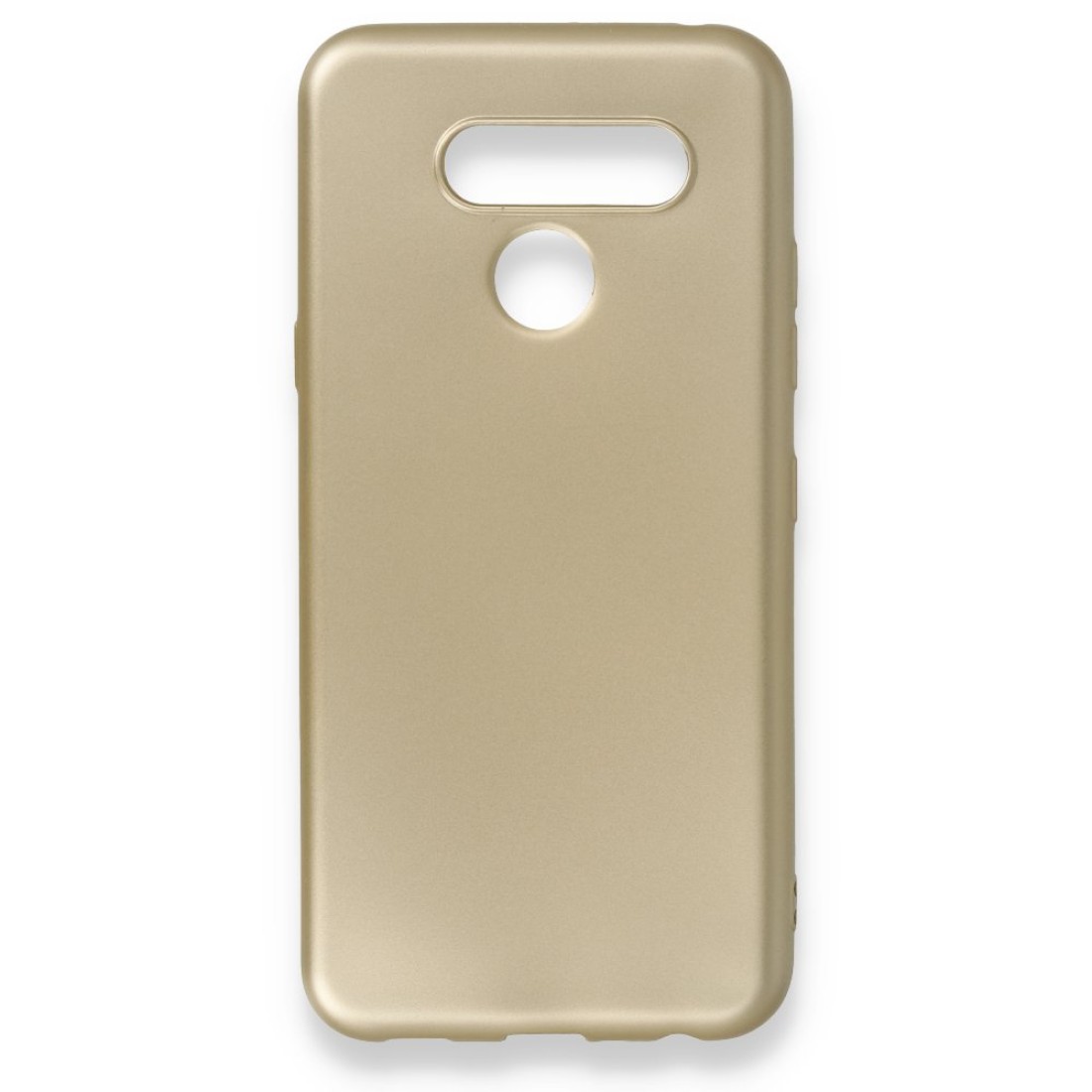 LG Q60 Kılıf Premium Rubber Silikon - Gold