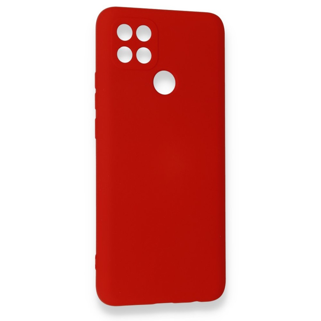 Oppo A15S Kılıf Nano içi Kadife  Silikon - Kırmızı