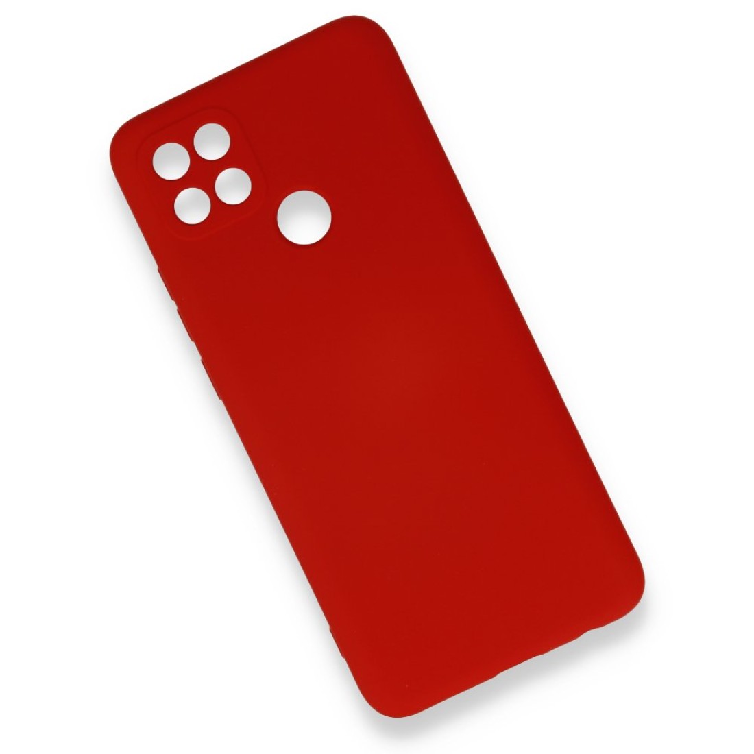 Oppo A15 Kılıf Nano içi Kadife  Silikon - Kırmızı