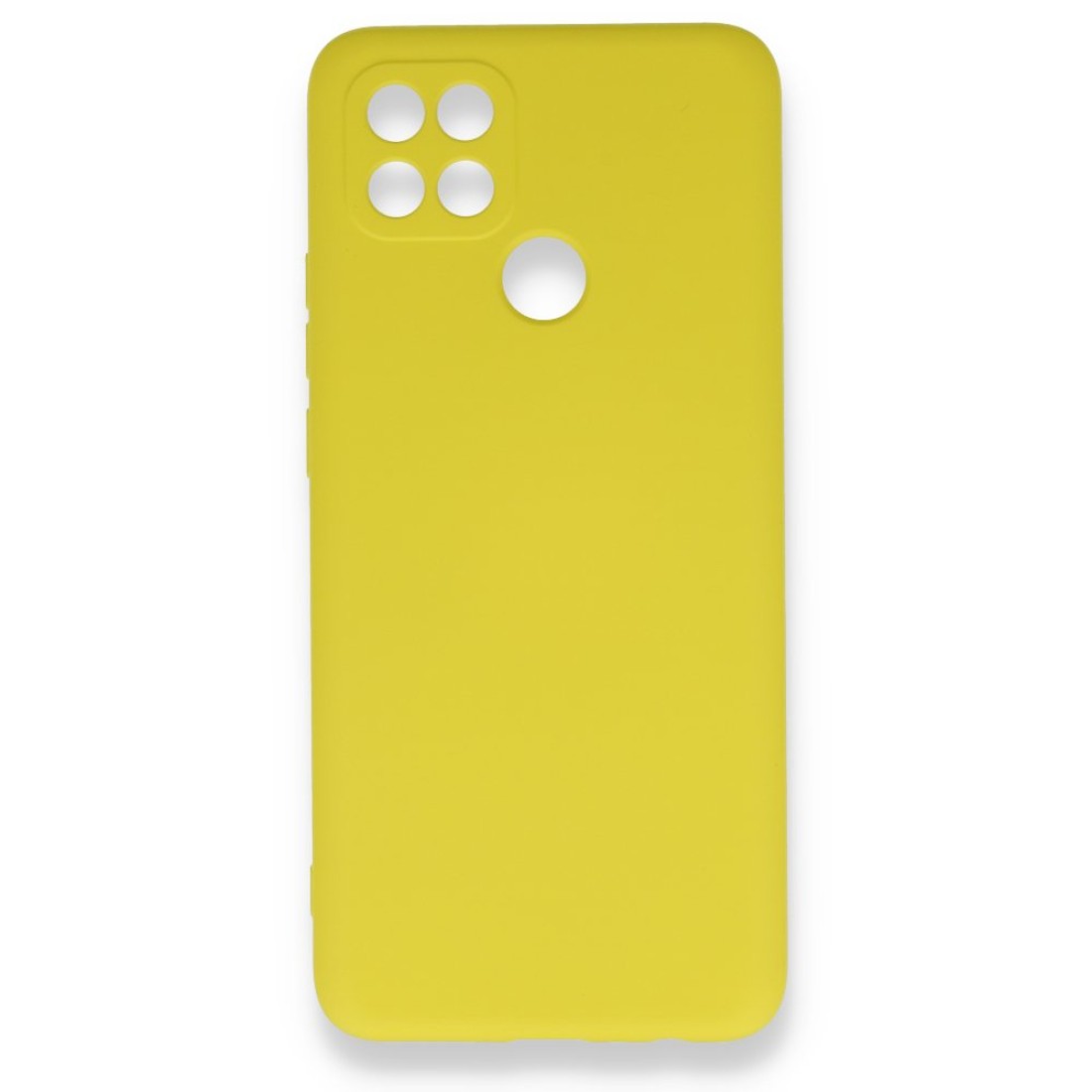 Oppo A15 Kılıf Nano içi Kadife  Silikon - Sarı