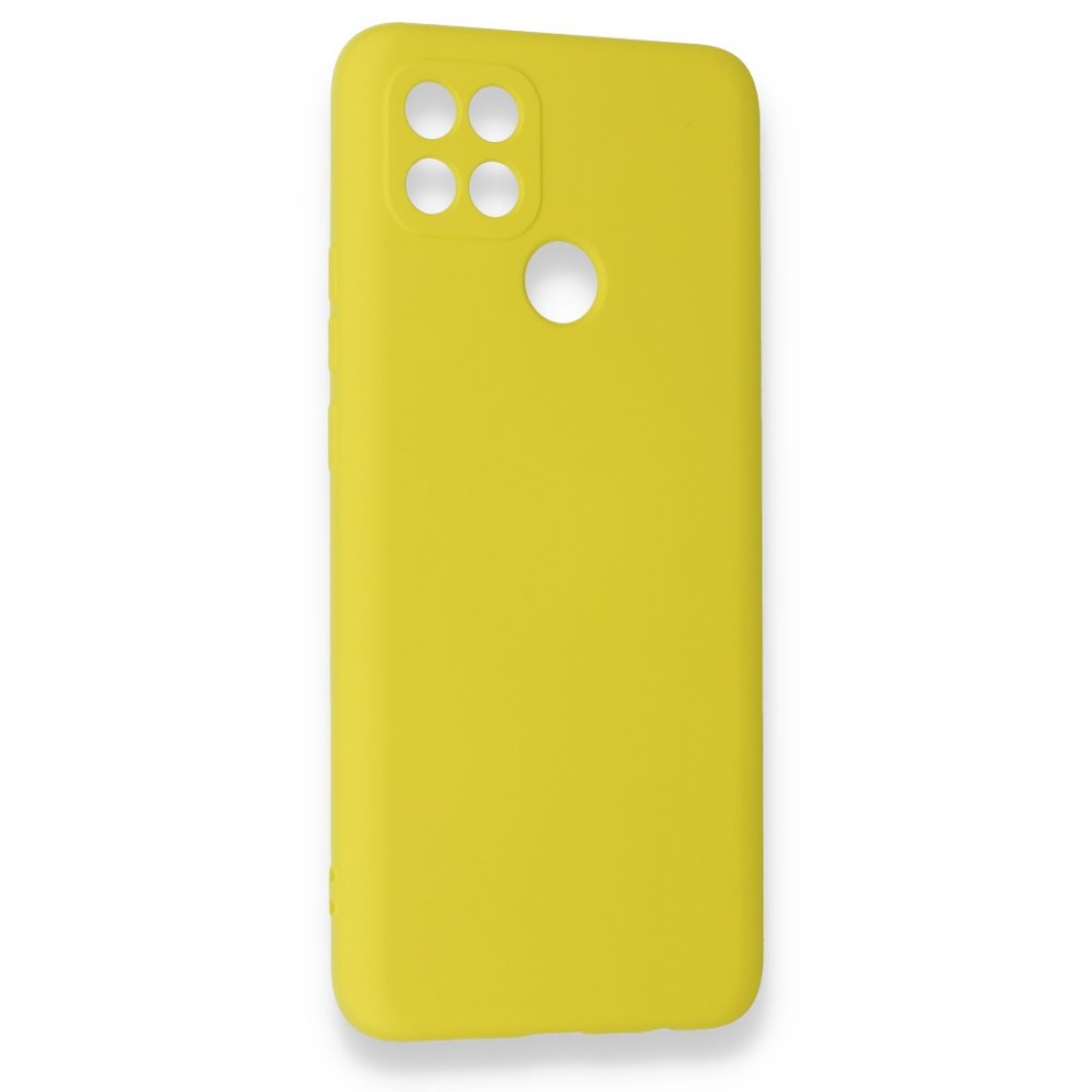 Oppo A15S Kılıf Nano içi Kadife  Silikon - Sarı