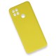 Oppo A15S Kılıf Nano içi Kadife  Silikon - Sarı