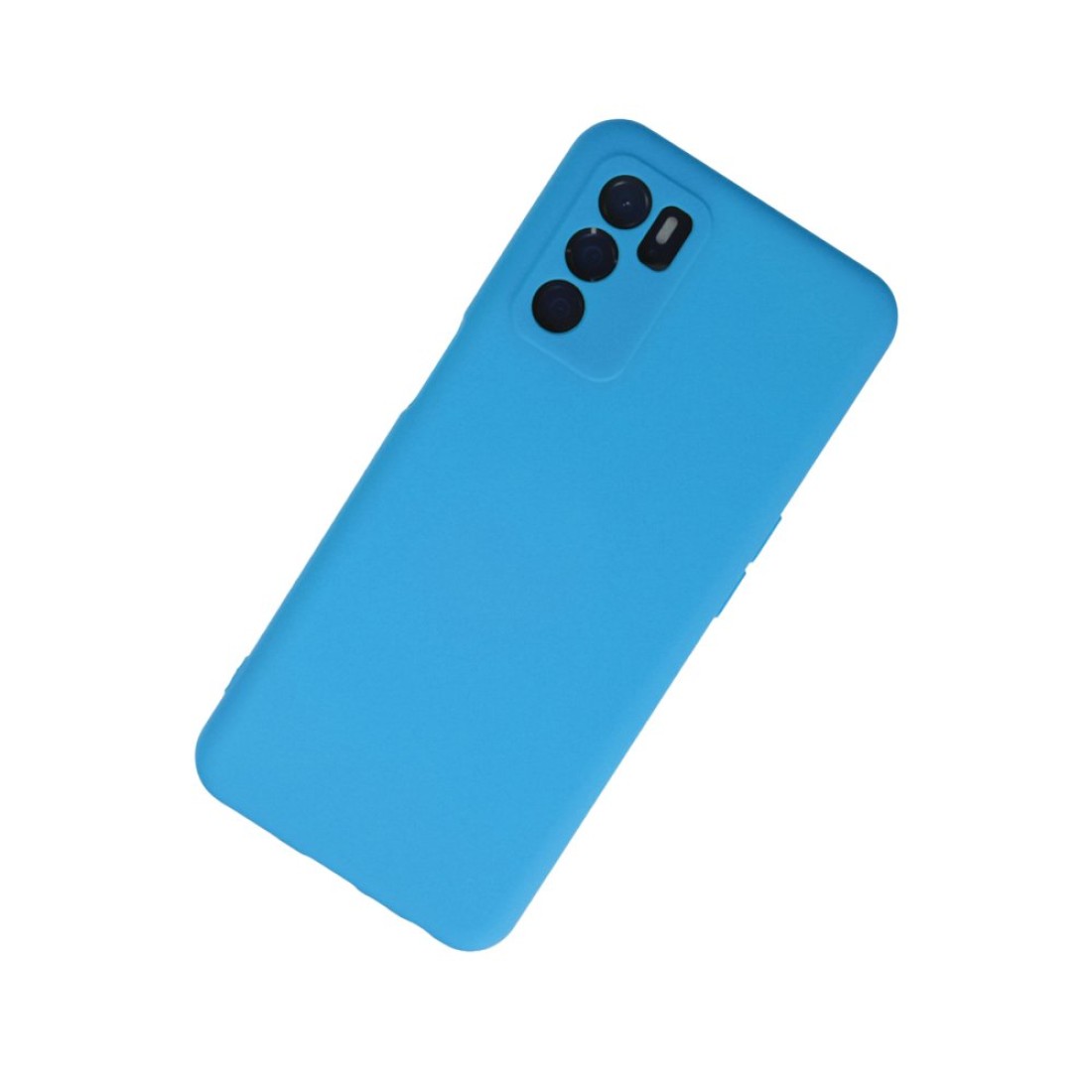 Oppo A16 Kılıf Nano içi Kadife  Silikon - Mavi