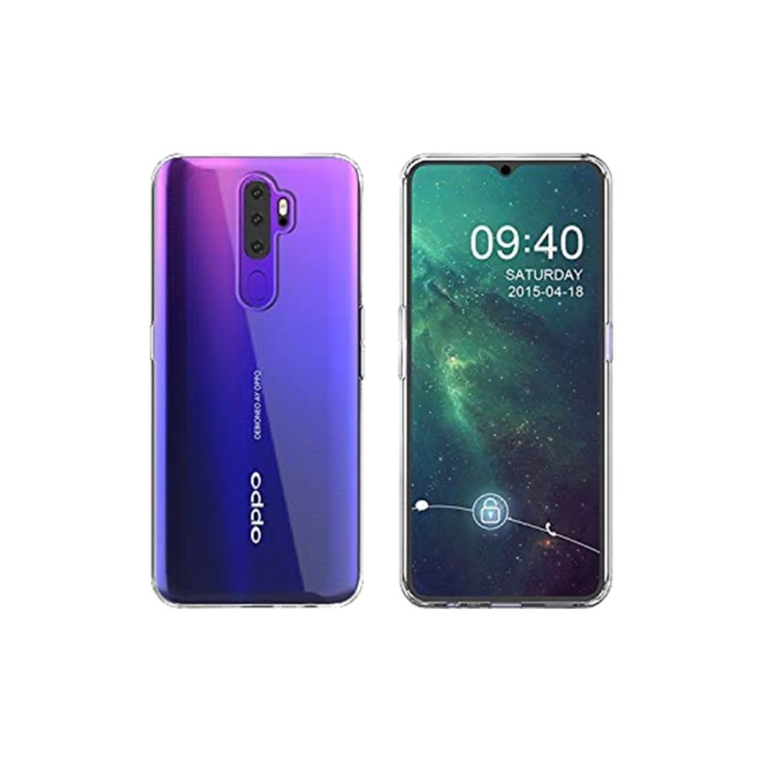 Oppo A5 2020 Kılıf Lüx Şeffaf Silikon