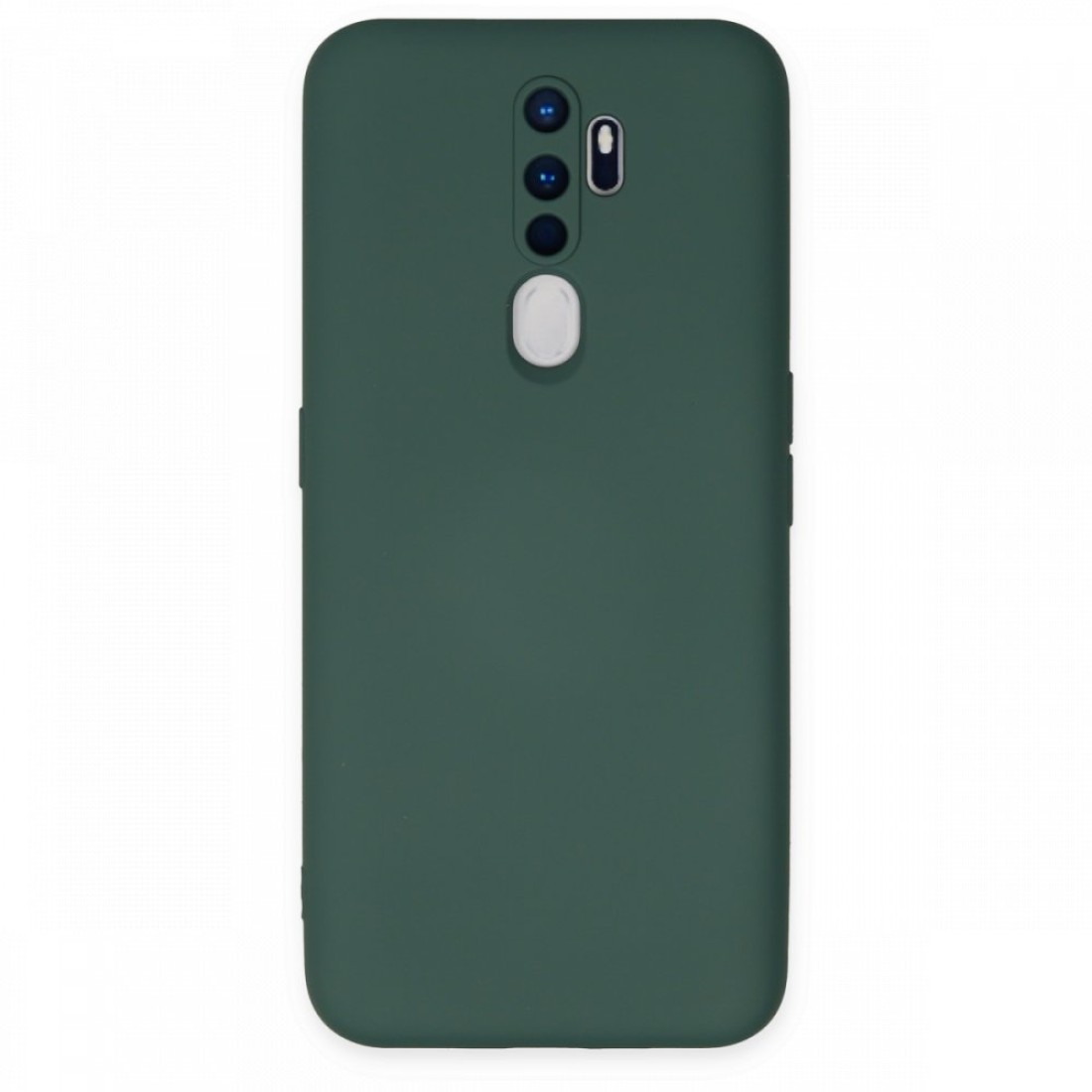 Oppo A5 2020 Kılıf Nano içi Kadife  Silikon - Koyu Yeşil