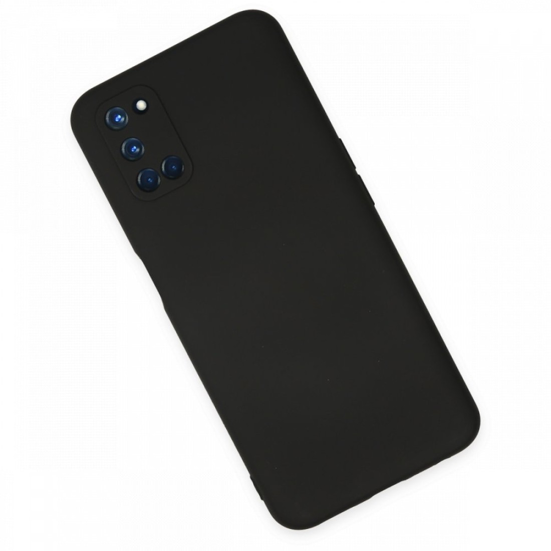 Oppo A52 Kılıf Nano içi Kadife  Silikon - Siyah