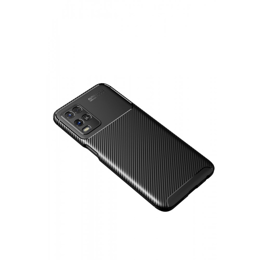 Oppo A54 4G Kılıf Focus Karbon Silikon - Siyah