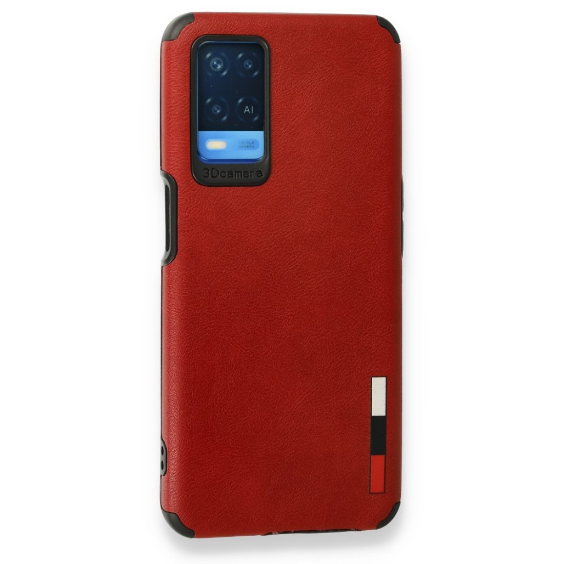 Oppo A54 4G Kılıf Loop Deri Silikon - Kırmızı