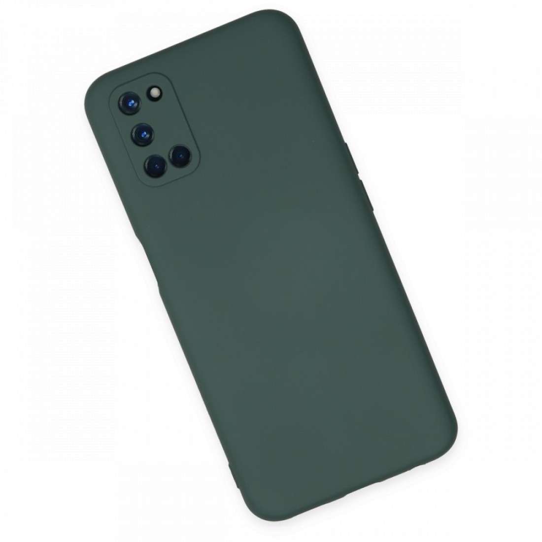 Oppo A72 Kılıf Nano içi Kadife  Silikon - Koyu Yeşil
