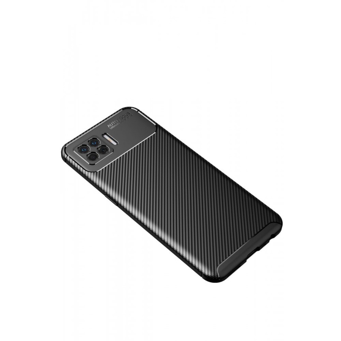 Oppo A73 Kılıf Focus Karbon Silikon - Siyah