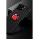 Oppo A73 Kılıf Range Yüzüklü Silikon - Siyah-Kırmızı
