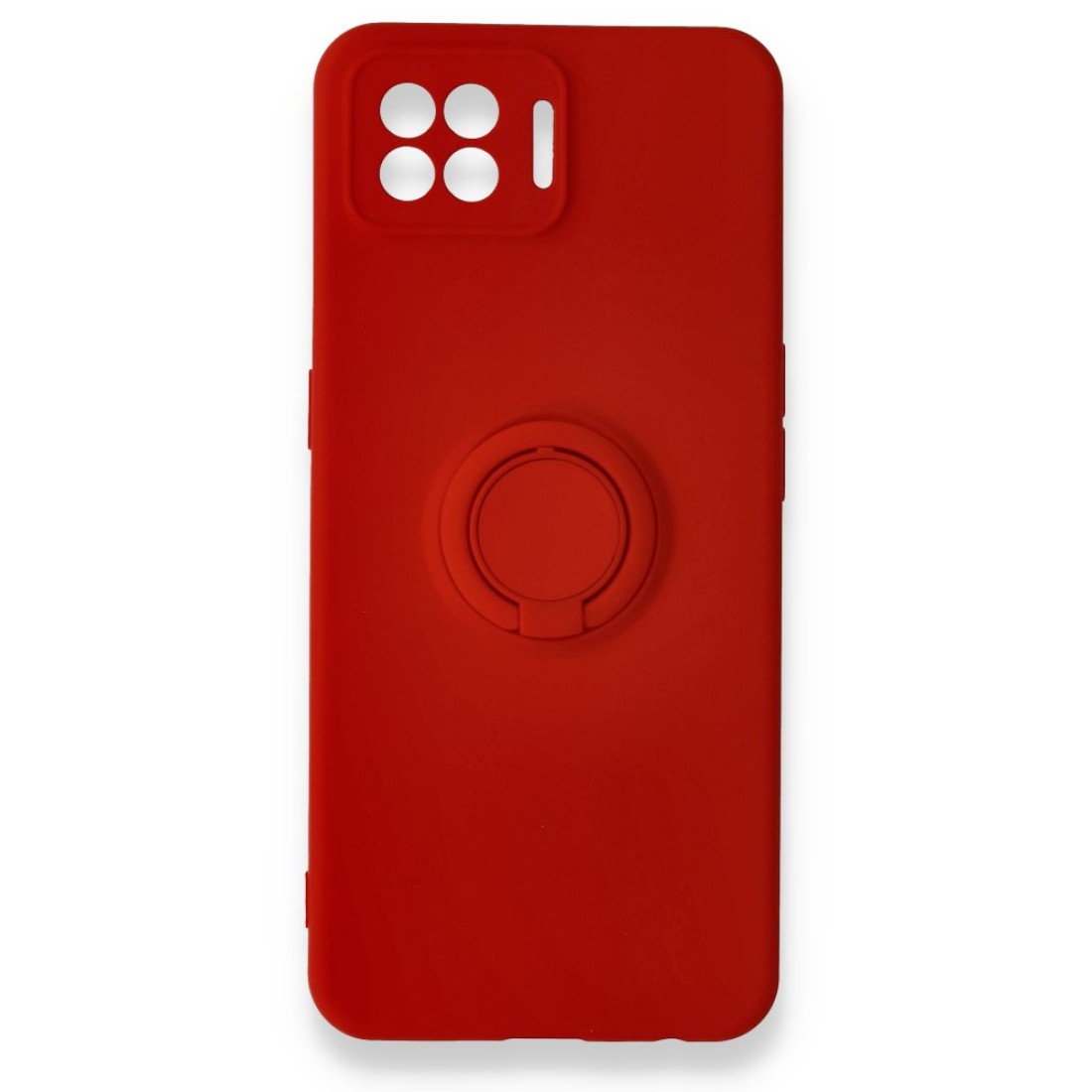 Oppo A73 Kılıf Viktor Yüzüklü Silikon - Kırmızı