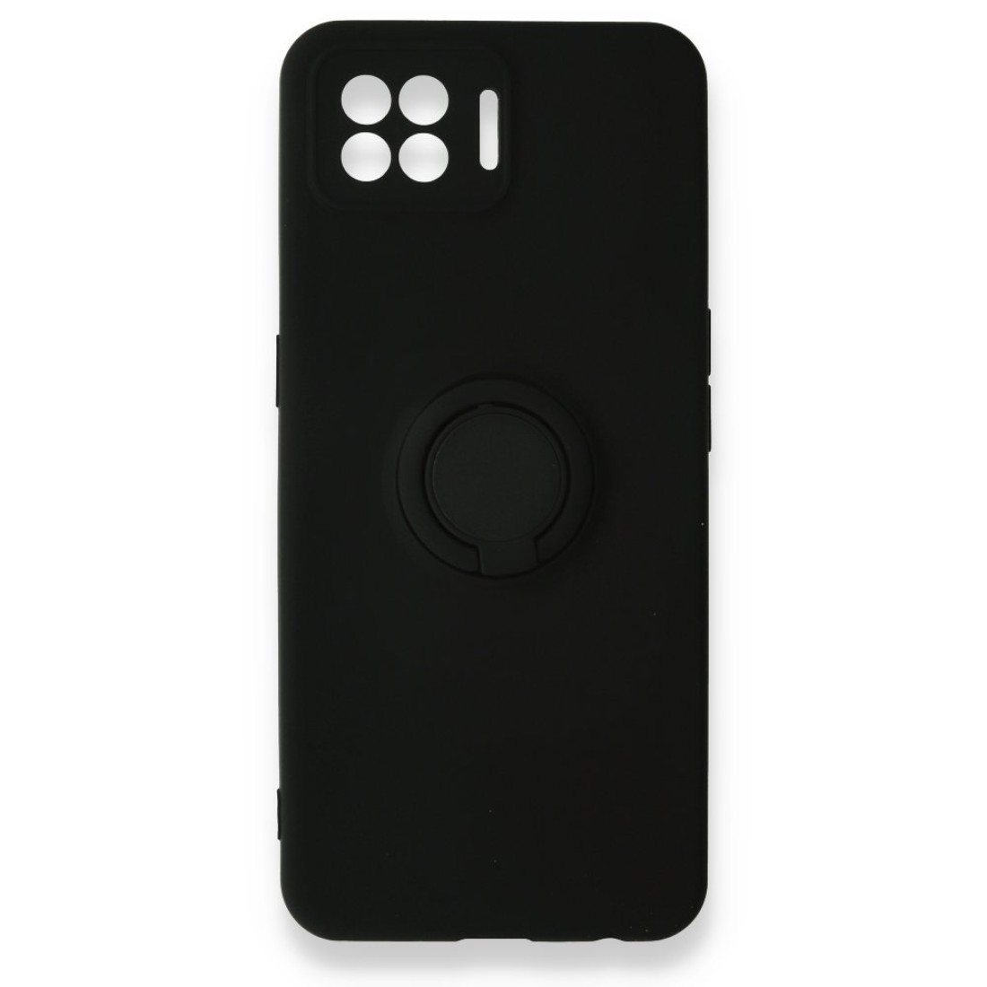 Oppo A73 Kılıf Viktor Yüzüklü Silikon - Siyah