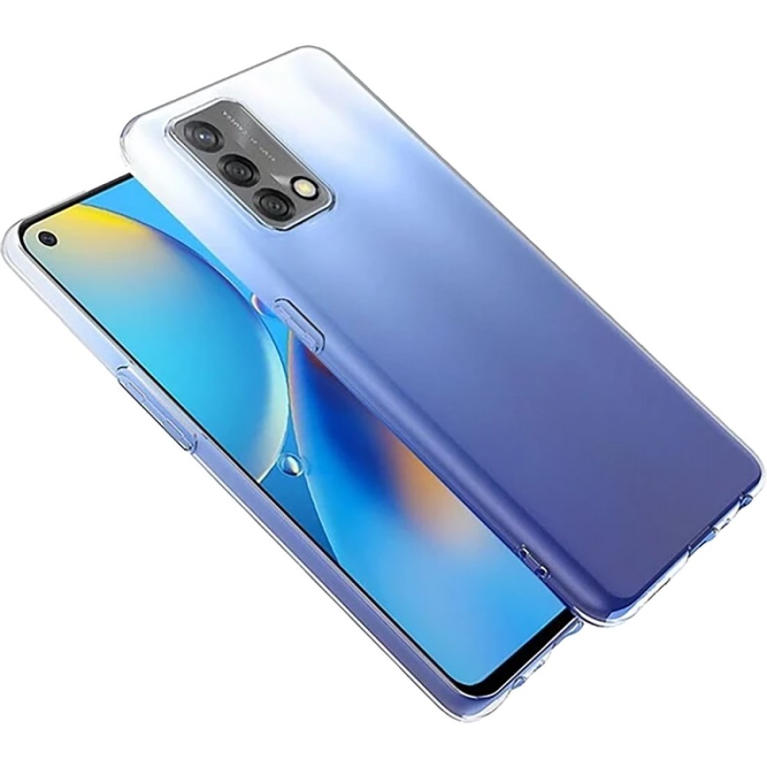 Oppo A74 4G Kılıf Deluxe 2mm Şeffaf Silikon - Şeffaf