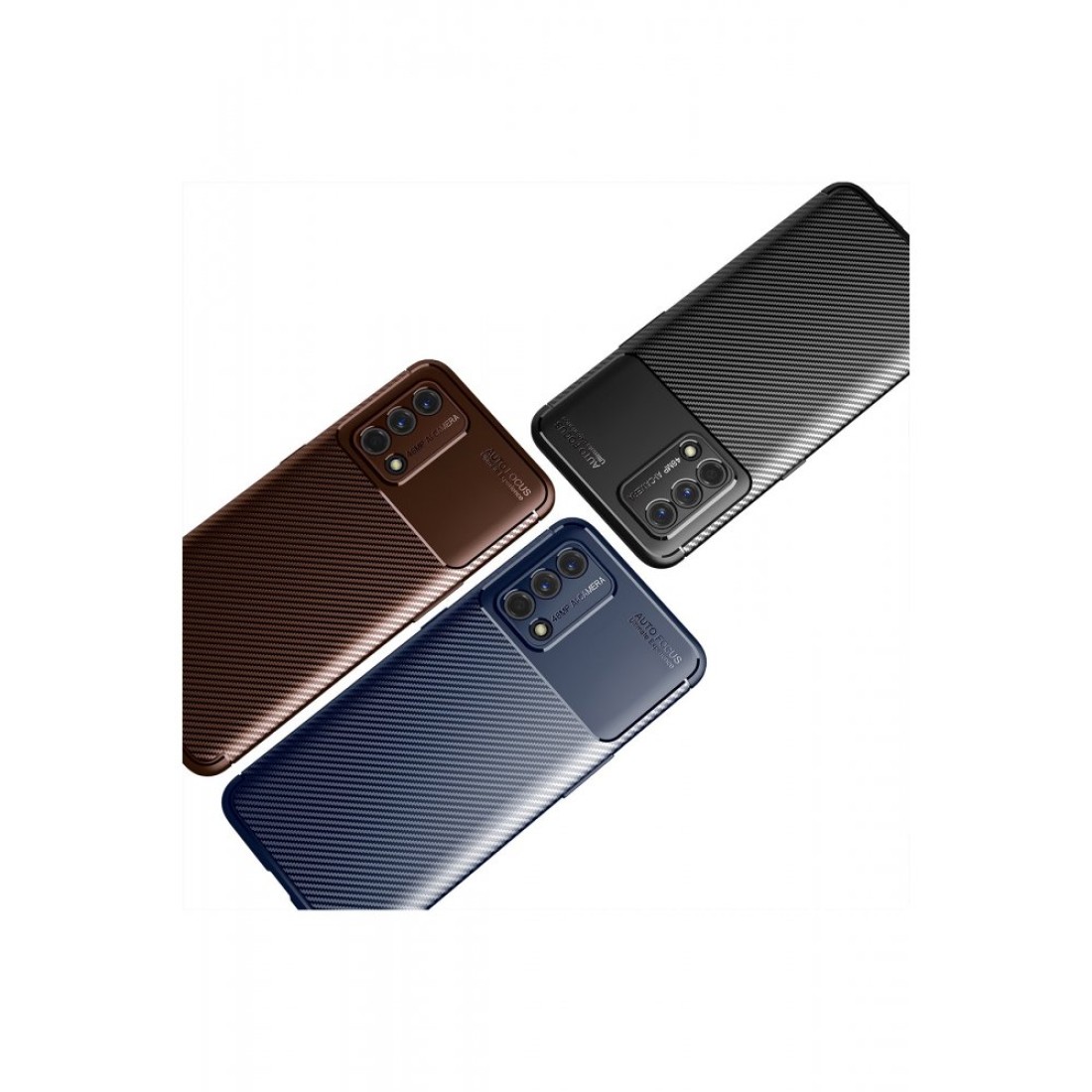 Oppo A74 4G Kılıf Focus Karbon Silikon - Siyah