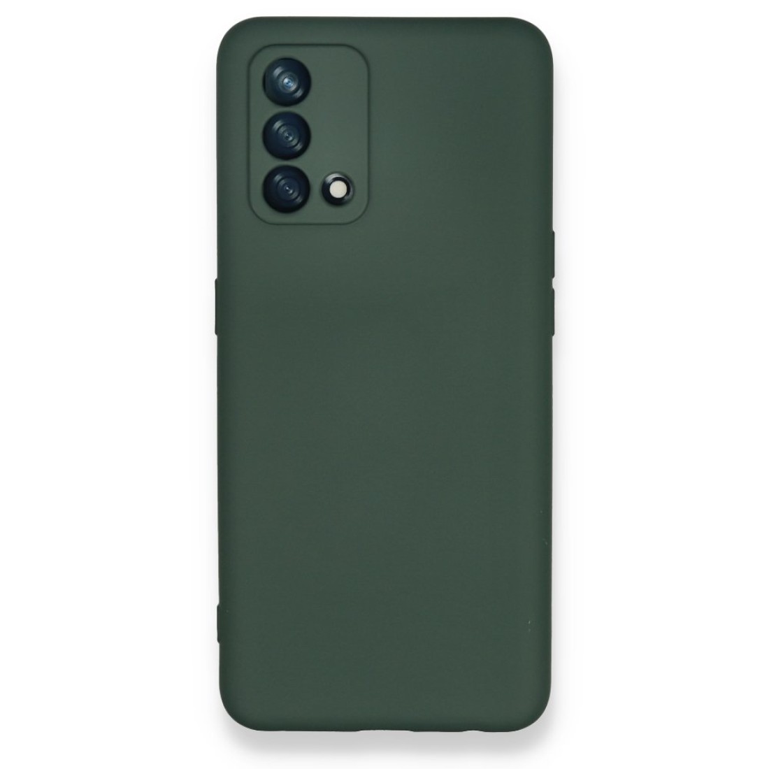 Oppo A74 4G Kılıf Nano içi Kadife  Silikon - Koyu Yeşil