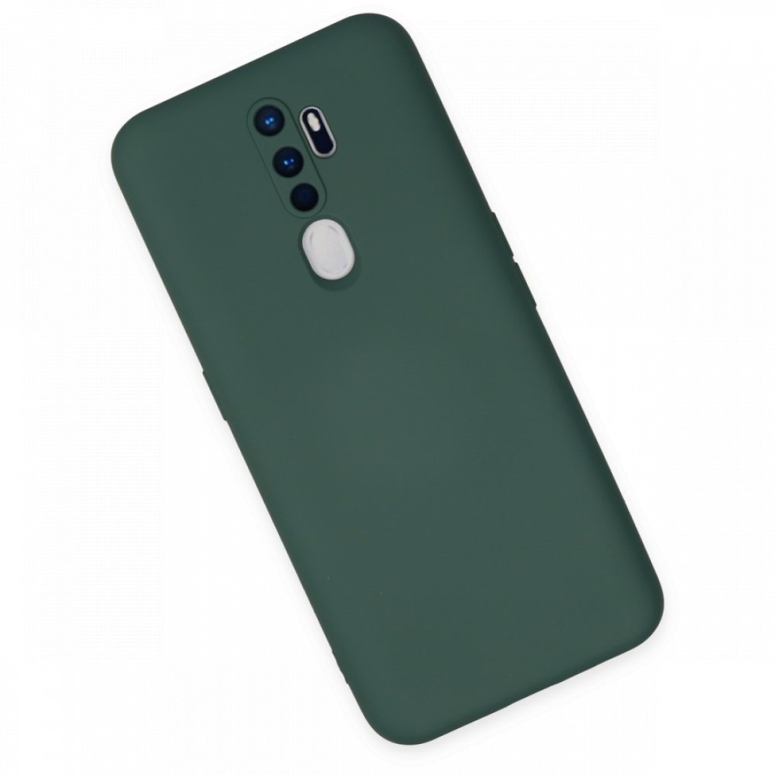Oppo A9 2020 Kılıf Nano içi Kadife  Silikon - Koyu Yeşil